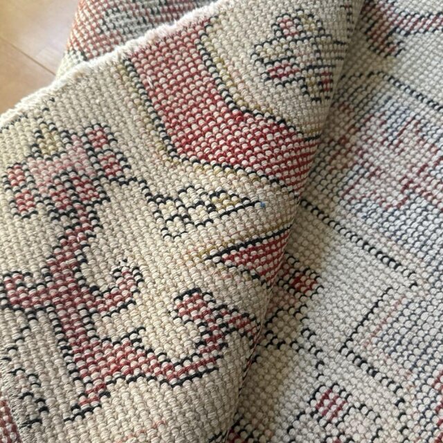 94×180 リバーシブル 擦れシャビーなメダリオン トルコヴィンテージ