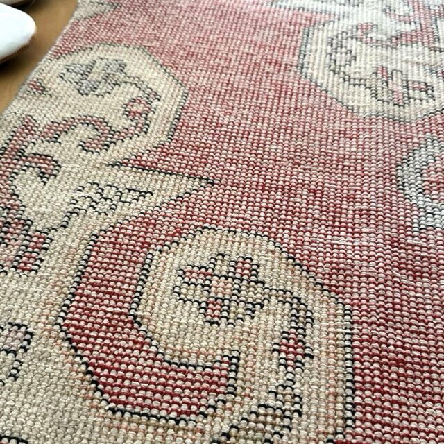 94×180 リバーシブル 擦れシャビーなメダリオン トルコヴィンテージ