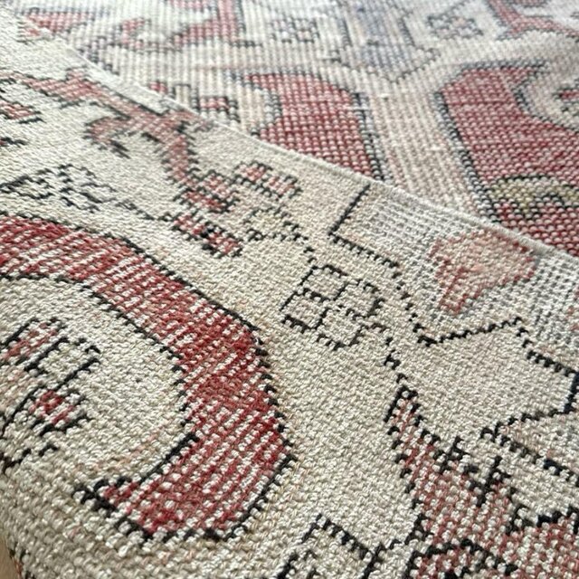 94×180 リバーシブル 擦れシャビーなメダリオン トルコヴィンテージ