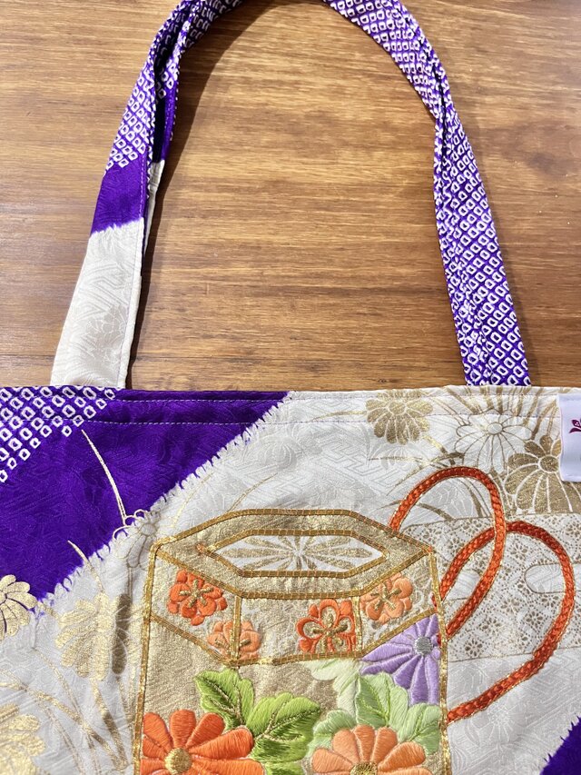 エコバッグ 振袖リメイク 012 着物リメイク トートバッグ | iichi 日々