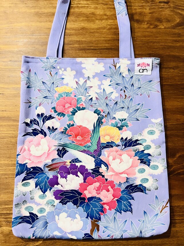 エコバッグ　振袖リメイク　013 着物リメイク　トートバッグ