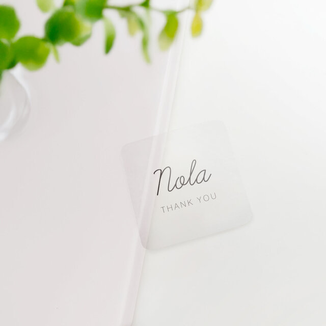 透け感｜クリアシール｜ステッカー（100枚／フルオーダー／QRコード対応／5サイズ）