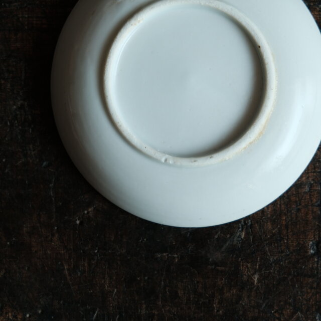 鶴と入れ子菱◇印判小皿 骨董・antiques 古道具 古民家 丁寧な