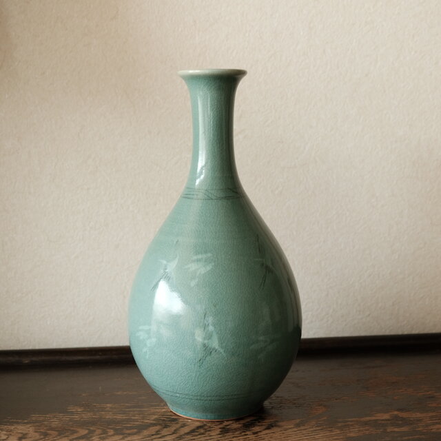 青磁大壺(韓国) 韓国陶芸青磁大壺 - メルカリ
