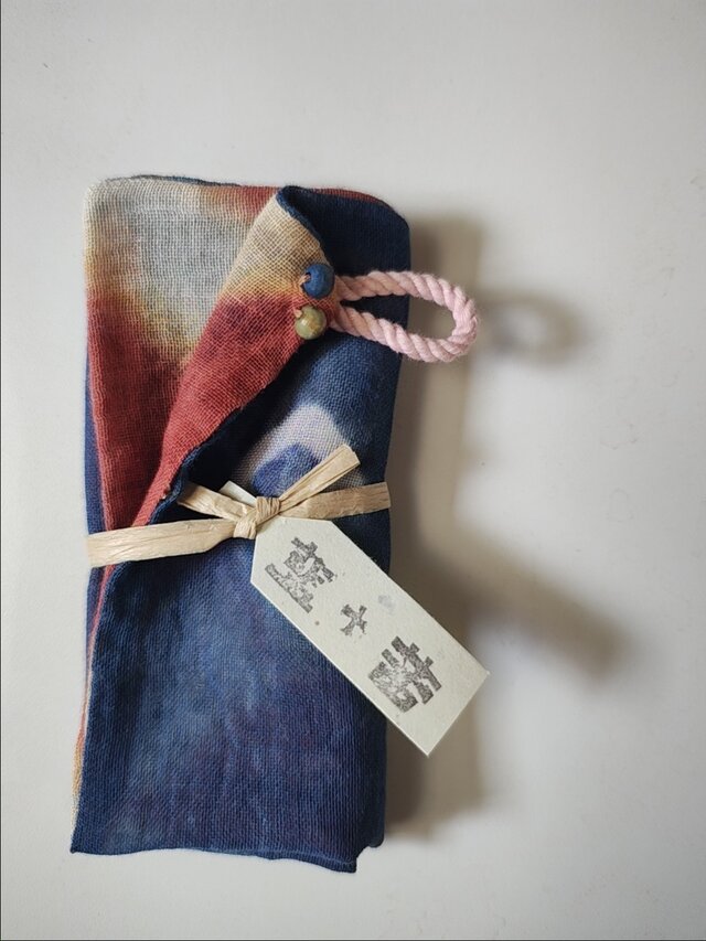 再販　手ふきん（藍＋茜）