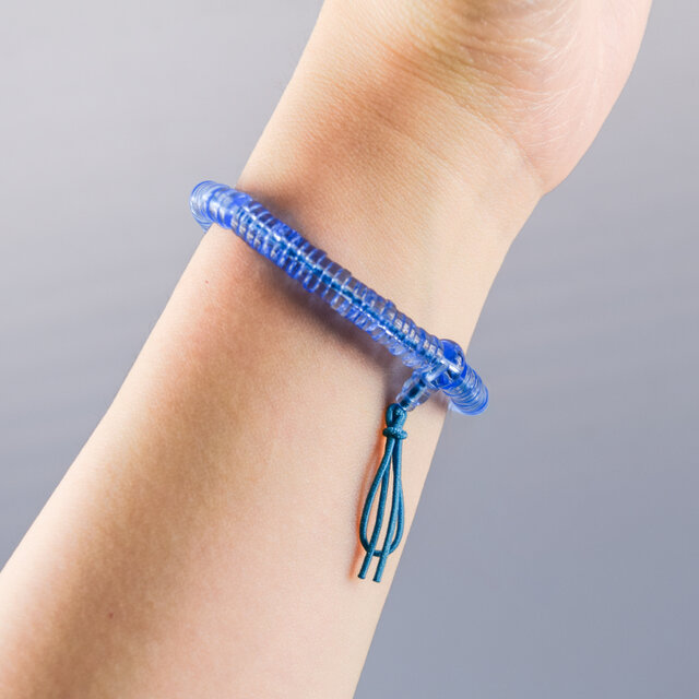 6mm 108玉 ブルークォーツ 水晶 ブレスレット 腕輪 ブレスレット 数珠