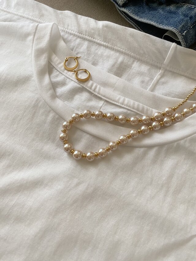 vintage Pearl アンティーク クラシック デザイン パールネックレス ヴィンテージパールネックレス 1966s 9ctフラワークラスプ