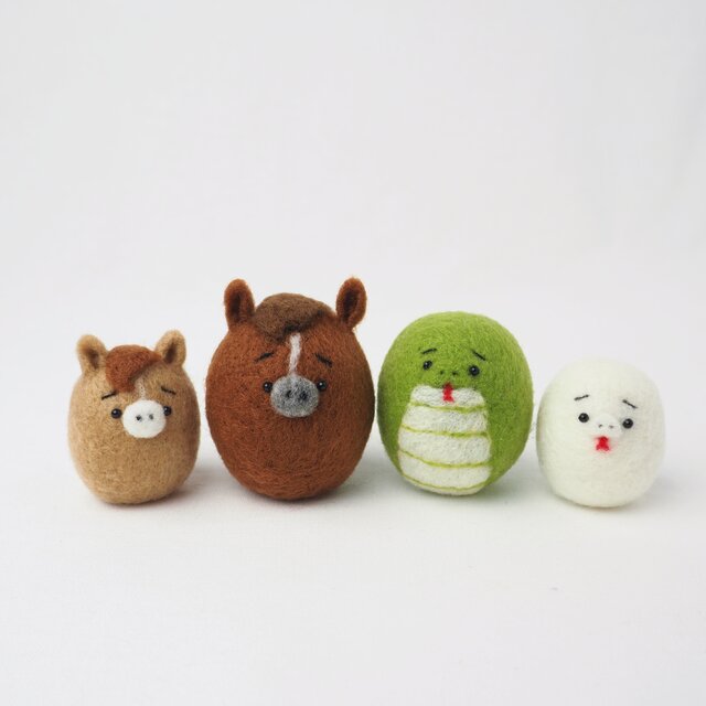 受注製作】 2026年干支(午) まゆ馬親子単品ページ 羊毛フェルト