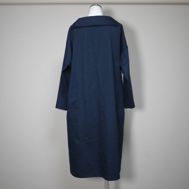 ネイビー シャツワンピース 長袖プリーツ WEB限定】SHIPS any:〈ウォッシャブル〉ジョーゼット プリーツ ロング