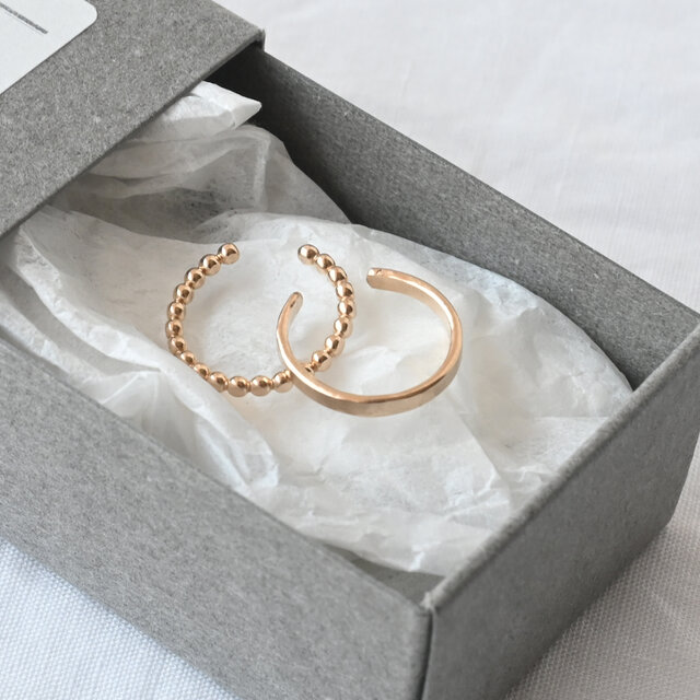 14kgf ドット＆フラットイヤーカフ【片耳】