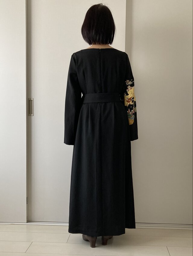 留袖リメイクドレス 南蛮行列 | iichi 日々の暮らしを心地よくする