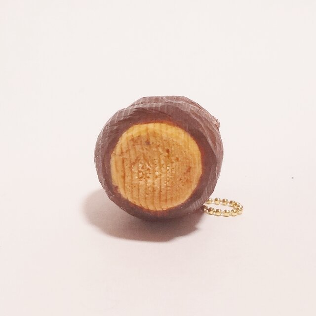 木彫刻アート 『 筍 』 たけのこ キーホルダー ハンドメイド 松