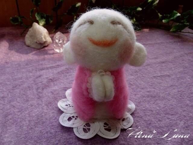 こ地蔵さん[【Y様オーダー品】ピンク(ローズクオーツ)の画像1枚目