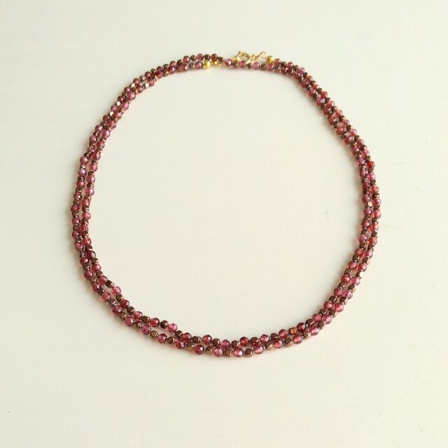 ガーネット×ヘマタイトロングネックレスのコピー