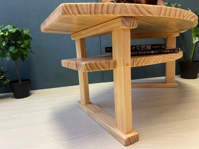 送料無料】 ローテーブル 扇形 90cm 45cm 35cm パイン ナチュラル