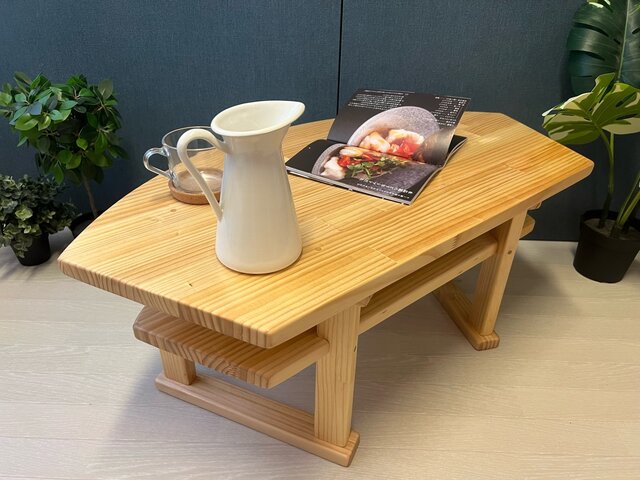 【送料無料】 ローテーブル 扇形 90cm 45cm パイン ナチュラル 送料無料】 ローテーブル 扇形 90cm 45cm 35cm パイン ナチュラル