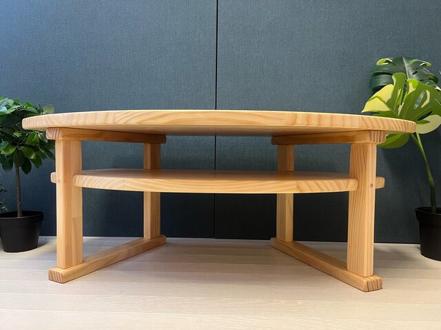 【送料無料】 ローテーブル 扇形 90cm 45cm パイン ナチュラル 送料無料】 ローテーブル 扇形 90cm 45cm 35cm パイン ナチュラル