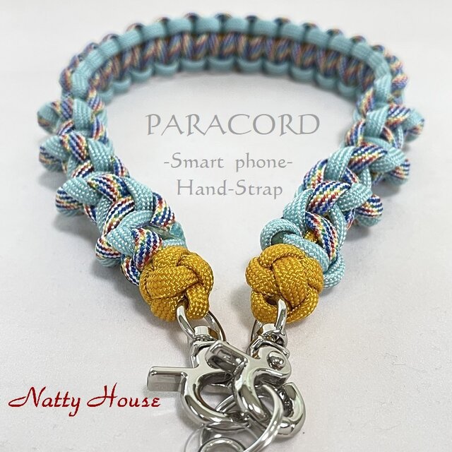 ハンドストラップ スマートホン PARACORD パラコード パラシュート アウトドア ロープ キャンプ 防災 手編み 送料無料