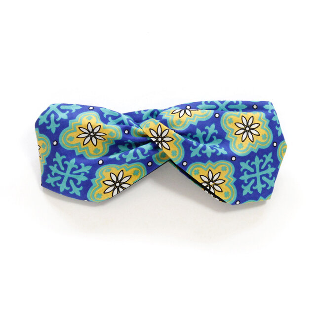 アフリカ布 カンガのクロスターバン（ アラベスク ） ヘアバンド ヘアターバン