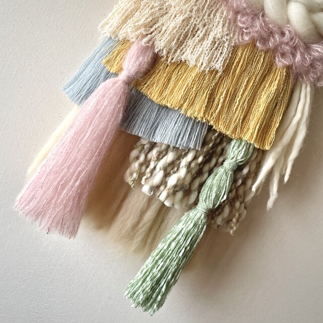一点もの】流木 ウィービングタペストリー 『smoky pastel, g 
