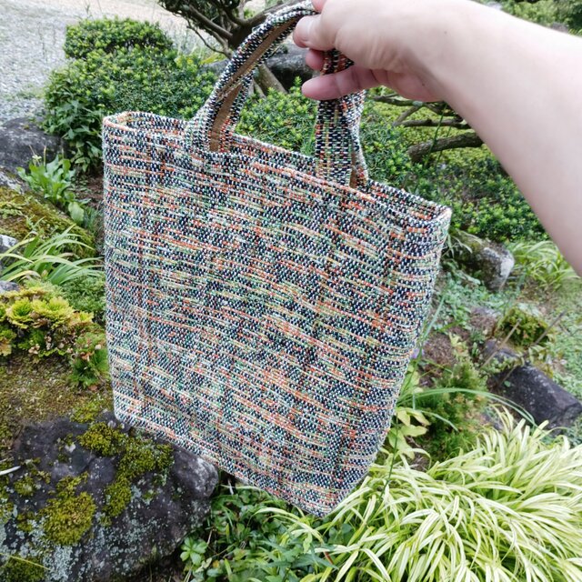 裂き織りが紡ぐ、あなただけの一点ものバッグ(トートバッグ・手提げ
