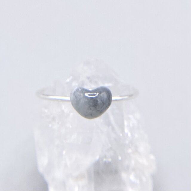 糸魚川翡翠ハートリング！原石から磨きました！（選べるサイズ）