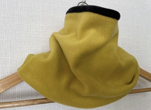 モコモコブラックツートン息がしやすいウォーキング用バフ手作りネックウォーマー モコモコブラックツートン息がしやすいウォーキング用バフ手作りネック
