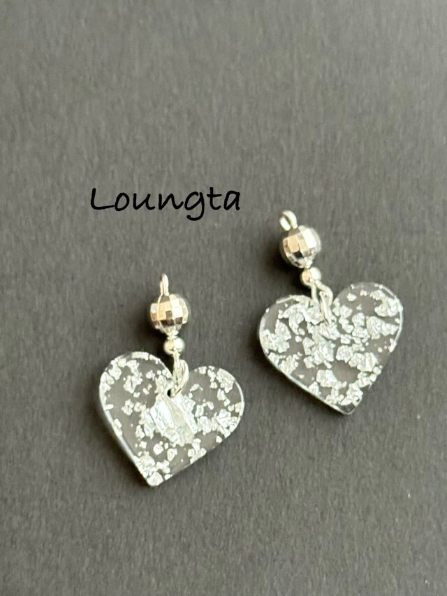 送料無料‼️ハート シルバーピアス
