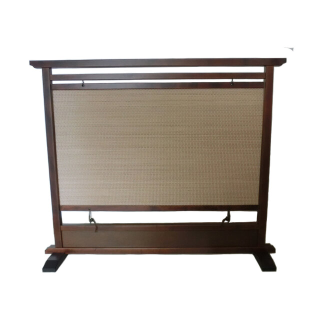 和風衝立 ブラウン 間仕切り 樺桜無垢材xいぶし竹 限定1