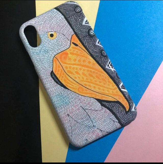 【セフニア｜ハシビロコウ｜背面iPhoneケース】