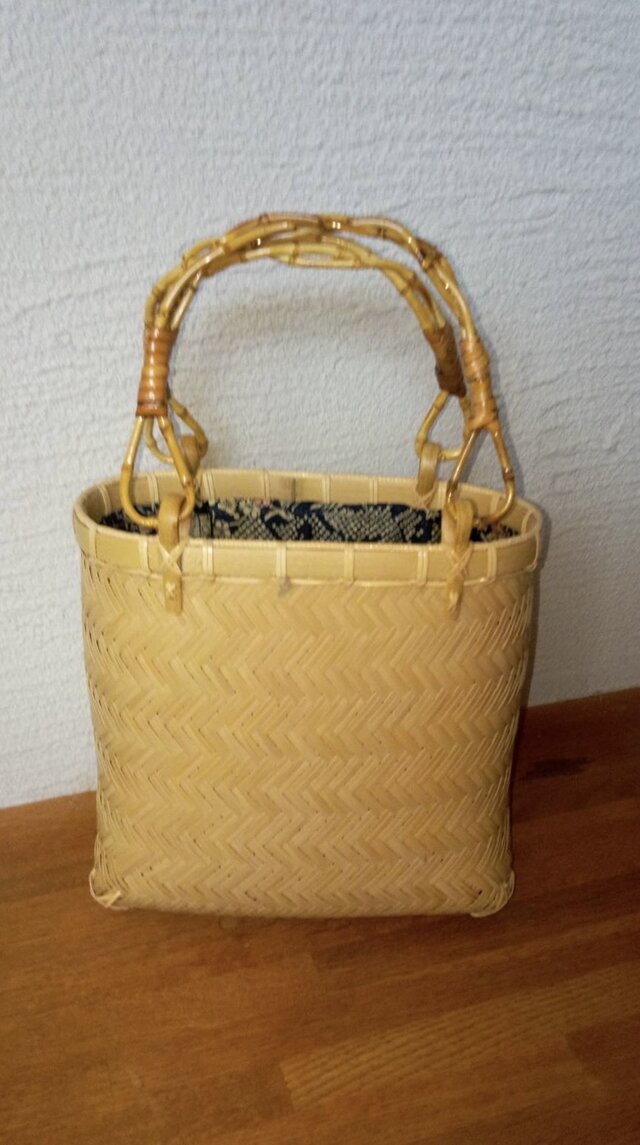 網代編みバッグ