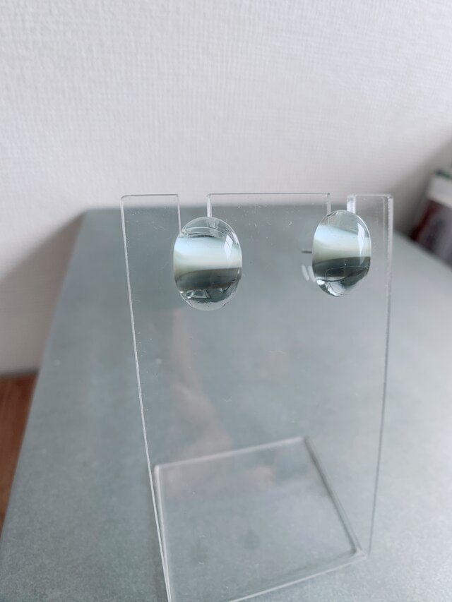 マーブルガラスピアス