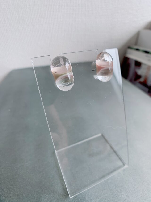 マーブルガラスピアス