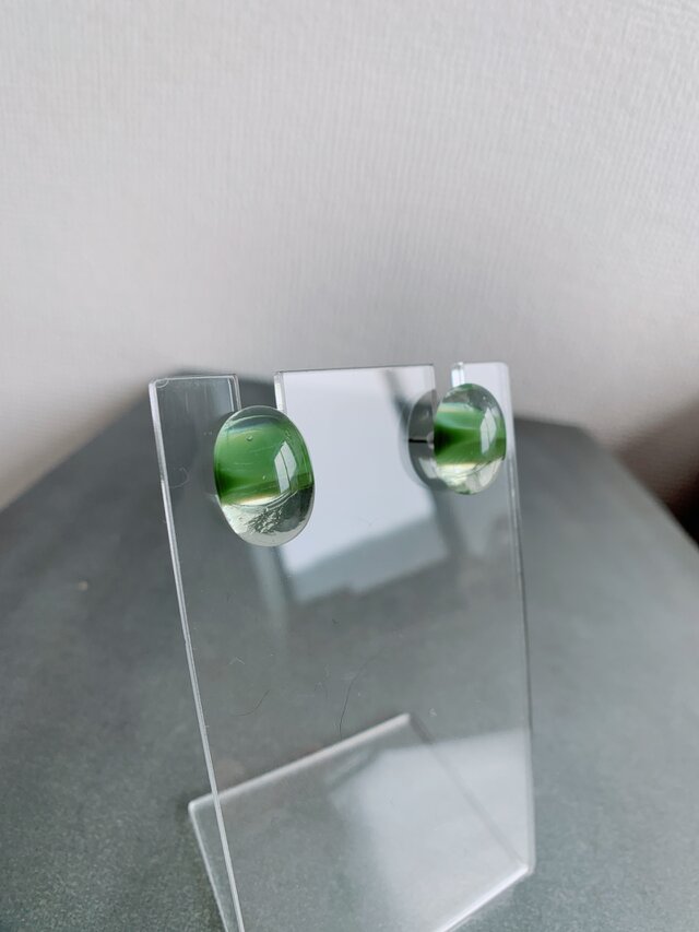 マーブルガラスピアス