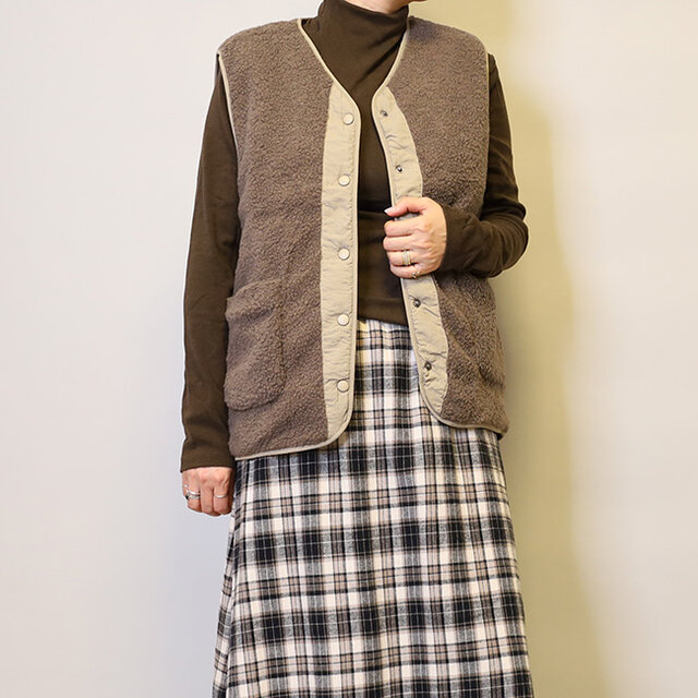 秋冬新作2025❤︎リバーシブルボアベスト25032BGF