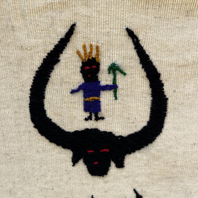 ミャンマー・チン族手刺繍布【ホワイト】Lot.5 | iichi 日々の暮らしを