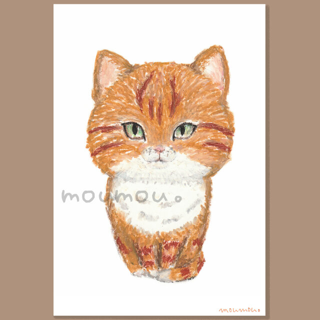 3匹の猫 (ポストカード3枚入り) クレパス画 | iichi 日々の暮らしを