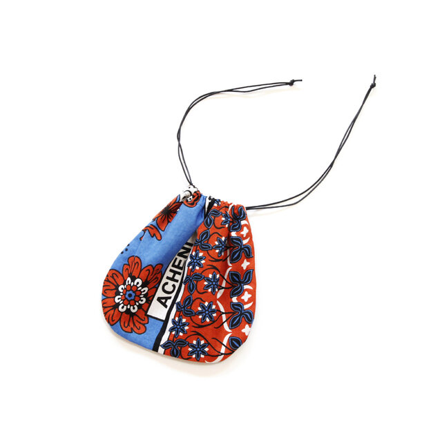 カンガの巾着袋（フラワー）インナーバッグ / 小物入れ / コップ袋 / 内袋