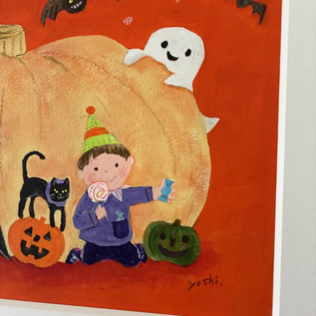10月の絵｜原画「ハロウィン」※額縁入り | iichi 日々の暮らしを