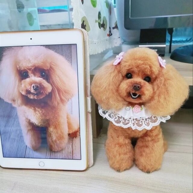 オーダー品　羊毛フェルト犬 羊毛フェルト オーダー 愛犬 人形 ぬいぐるみ