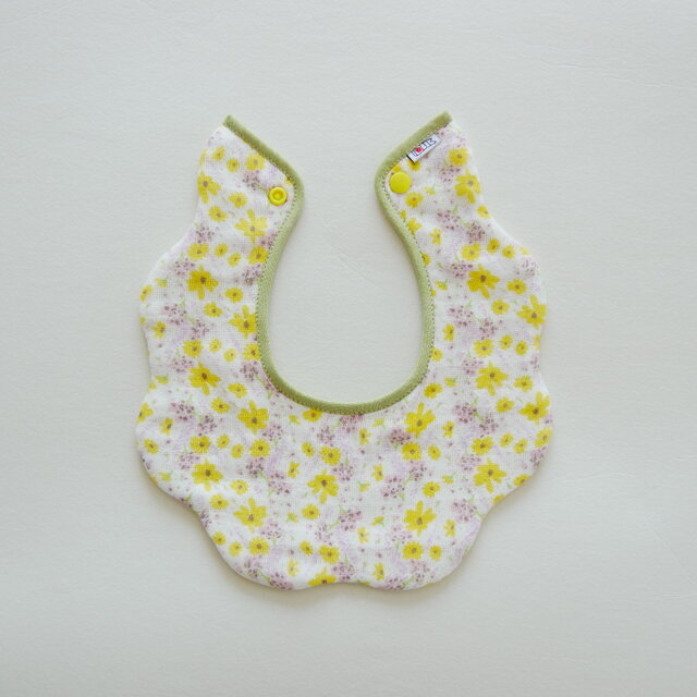 小花柄なみなみスタイ タオル＆ガーゼ | iichi 日々の暮らしを心地よく