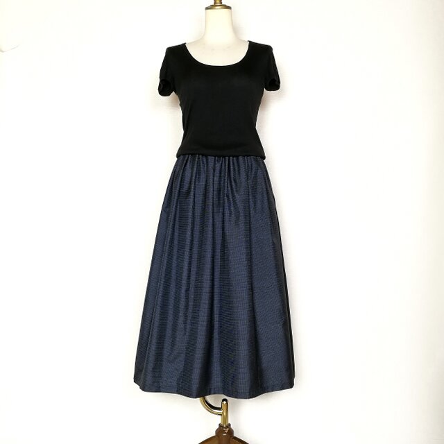 男大島紬リメイク＊タックスカート