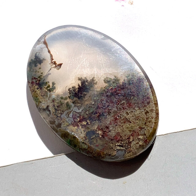 ガーデンモスアゲート[314] 25x18mm 19Cts ルース／天然石