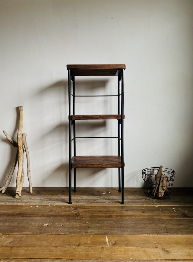 数量限定 IS100-A3 アイアン 古材 シェルフ 棚 ディスプレイ 什器