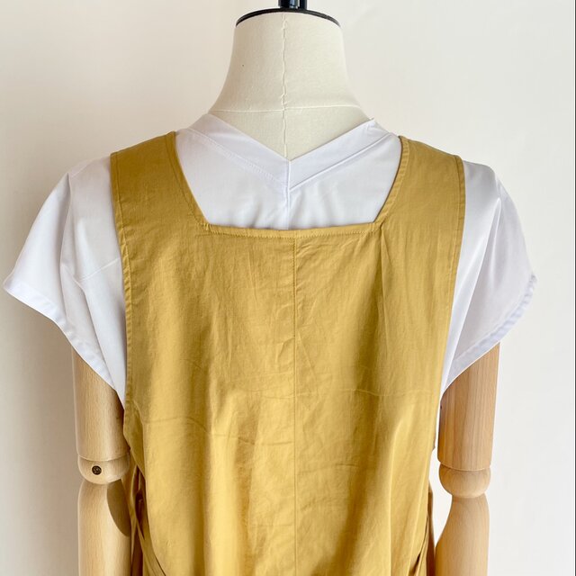 スクエアネック ジャンパースカート【送料込み】古布リメイク