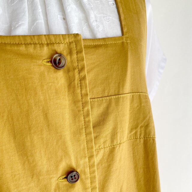 スクエアネック ジャンパースカート【送料込み】古布リメイク