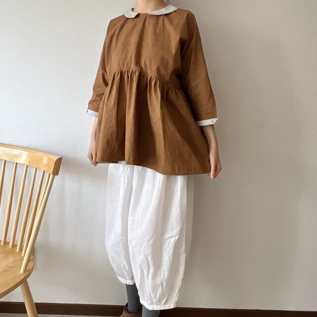 ハイウエストのギャザーブラウス | iichi 日々の暮らしを心地よくする