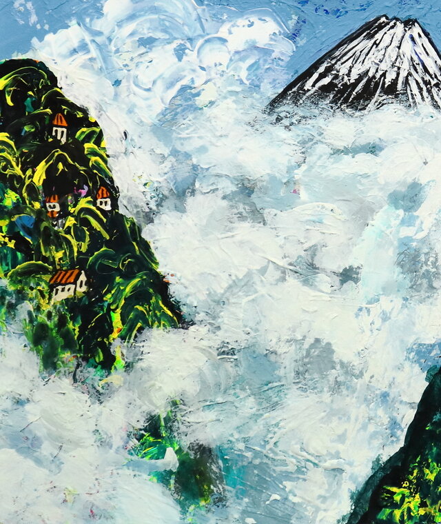 天空の富士」(NO.2520) 6号F 画像をクリックすると全面画像になります