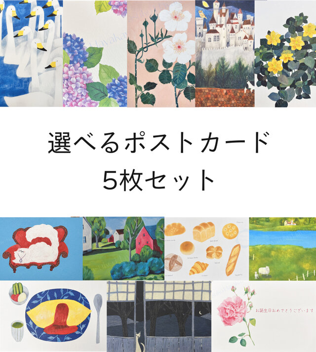 選べるポストカード 5 枚セット