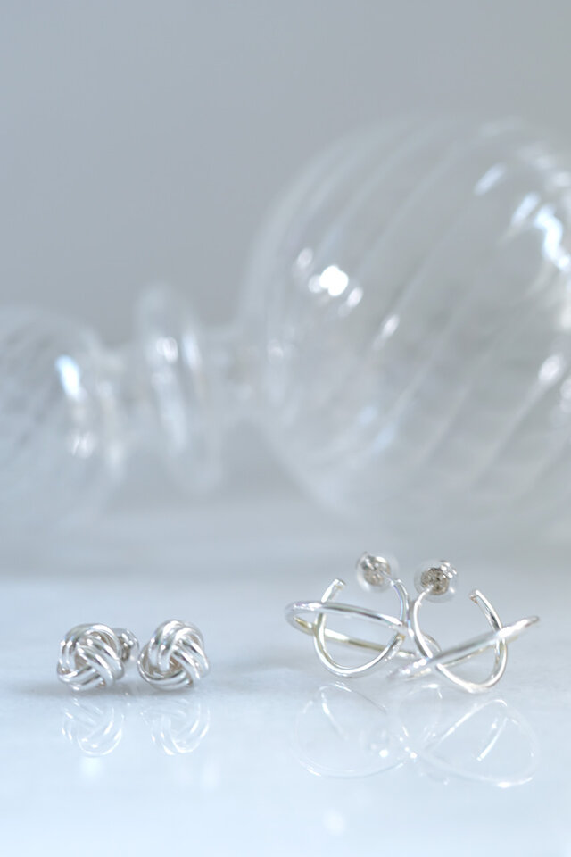 SILVER925 ダブルサークルピアス ペア | iichi 日々の暮らしを心地よく